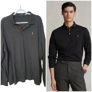Polo Ralph Lauren icon Polo logo cotton long sleeve in Gray